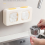 Wall-Mounted Plastic Wrap Storage Box with Soft Rubber Top, Transparent Grid Design for Easy Visibility and Access B 5