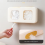 Wall-Mounted Plastic Wrap Storage Box with Soft Rubber Top, Transparent Grid Design for Easy Visibility and Access B 4