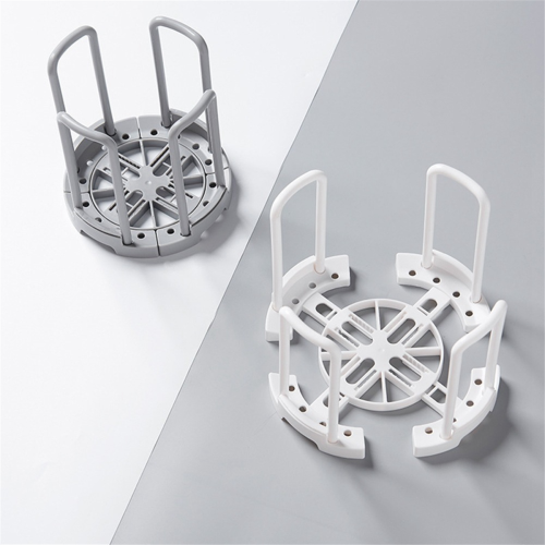 Retractable Desktop Dish Rack Storage Drain Cup Kitchen White 2
