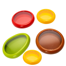 5 Pieces Set Avocado Saver, Onion Silicone Storage, Half Cut Fruit Containers - Reusable Kitchen Gadgets for Fridge