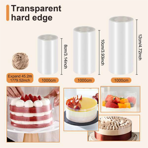 Baking Acetate Sheets, for Baking, Transparent Cake Collars, Rolls Chocolate 1