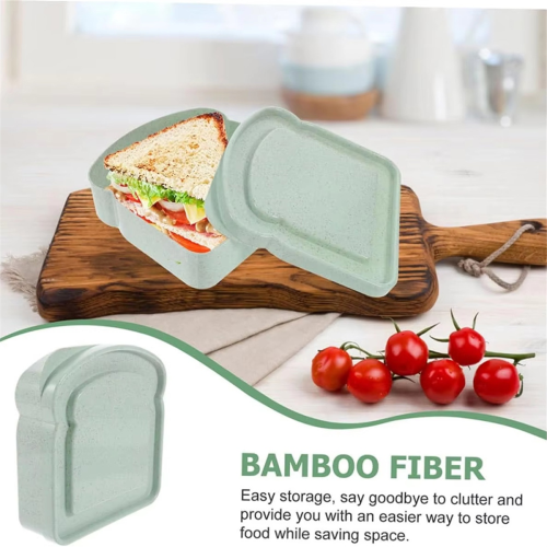Portable Plastic Lunch Box - Sandwich Holder, Sealable Bread Loaf Container, Eco-Friendly Bakery 2