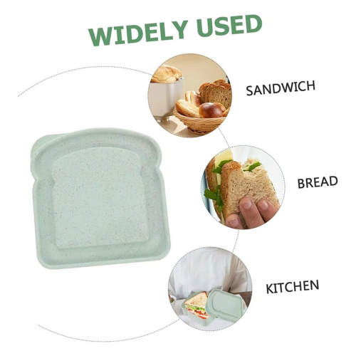Portable Plastic Lunch Box - Sandwich Holder, Sealable Bread Loaf Container, Eco-Friendly Bakery 1