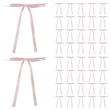 100 Stück Twist Tie Schleifen Bulk 5 x 7 Zoll Satinband für Geschenkverpackungen Kuchen Leckerei Taschen Handwerk DIY Hochzeit Baby A