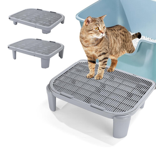 Adjustable Cat Ramp for Litter Box Elevated Boxes Double Layered Trapper 1