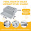 Cat Litter Box Ramp with Filter Function, Double Layered Self-Cleaning Trapper Storage Gray 3