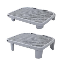 Adjustable Cat Ramp for Litter Box Elevated Boxes Double Layered Trapper