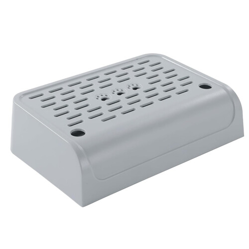 Cat Litter Box Ramp with Filter Function, Double Layered Self-Cleaning Trapper Storage Gray