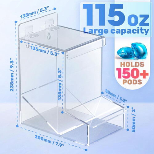 Laundry Pods Container, Acrylic Detergent Container Dishwasher Container,Powder 2