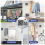 Étendoir à linge rétractable, étendoir robuste de 4,2 m, fixation murale, gris 2