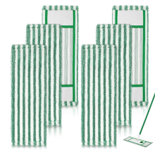 Pad-Nachfüllpackungen für Nass- und Trocken-Mikrofaser-Mopp, 6er-Pack Mopp-Nachfüllpackungen, wiederverwendbarer, waschbarer Staub