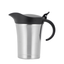 Doppelt isolierte Sauciere, Soßenkrug aus Edelstahl mit Deckel, idealer Warmhalterrug, 750 ml