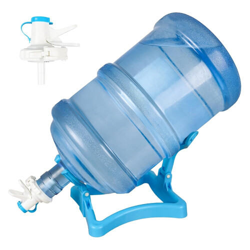 Distributeur d'eau de 5 gallons, support de comptoir antidérapant avec 2 valves 1