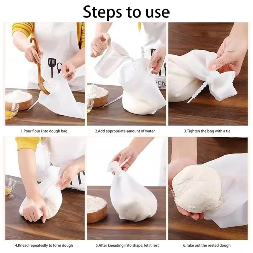 Kneading Bag, Flour Dough Multi-Functional Silicone Mixing Bag Tool 2