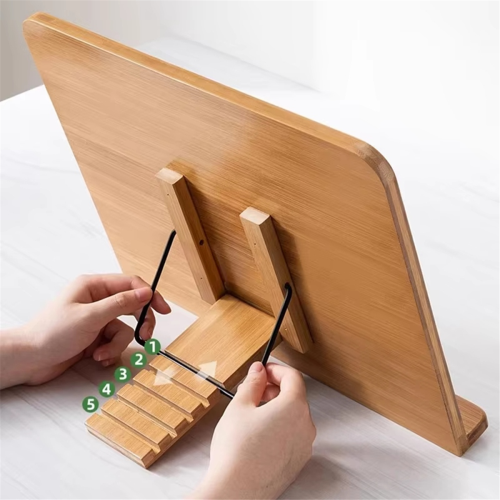Foldable Book Stand for Home & Study - Portable Adjustable Tablet Cookbook Holder Reading, Studying 1