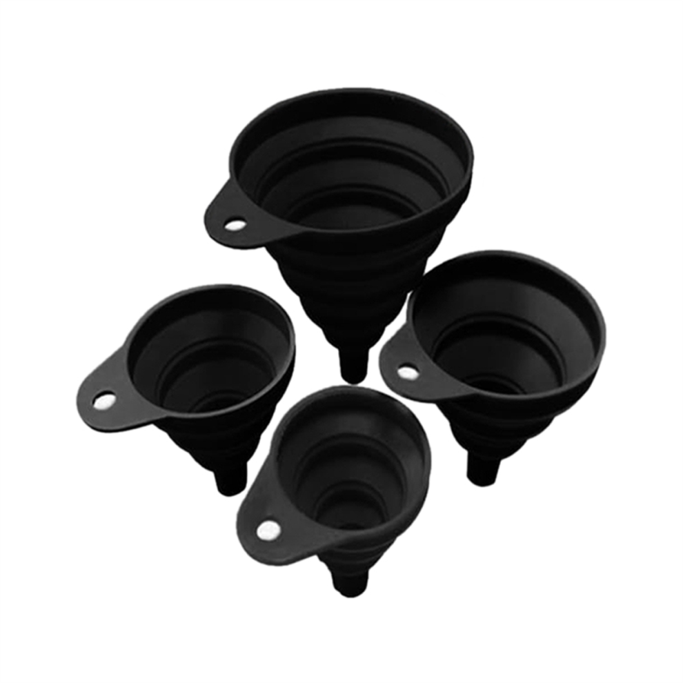 Kitchen Funnel Set 4-Pack, Silicone Funnels For Liquid Transfer, Food Grade Gadgets 4851366170694