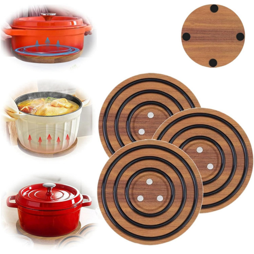 3 sottobicchieri magnetici, supporti antiscivolo per pentole e padelle calde 1