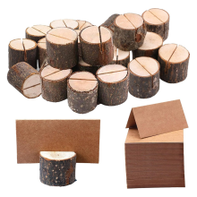 Country-Style Wooden Mat Card Rack, Kraft Paper Cards, Table Number Frame, Photo Display Food Label Rack
