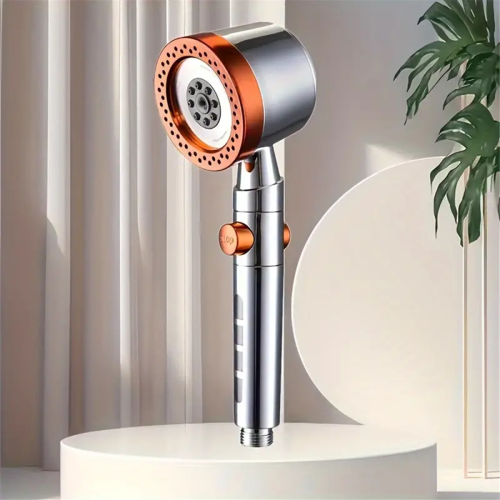 New Strong Pressure Water Saving Filter Shower Head 5 Modes Handheld One Button Stop Bathroom Accessories B 2
