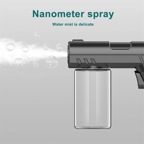 Wireless Electric USB Nano Disinfect Atomizer with Blue Light Steam Functionality for Home Security Black 2