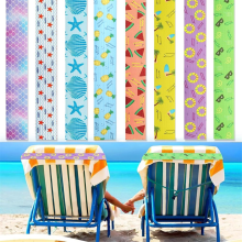 8 Stück Handtuchbänder für Strandstühle, 15,75 x 1,96 Zoll, dehnbare Gummihandtuchbänder, winddichte Clips