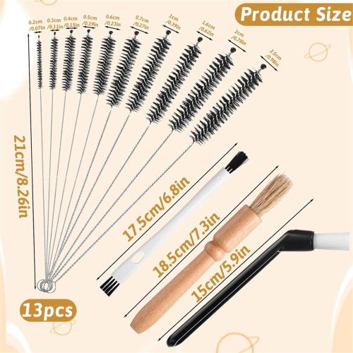 Coffee Grinder Brush Set, 13 PCS Espresso Machine Cleaning Brushes Kit for 2