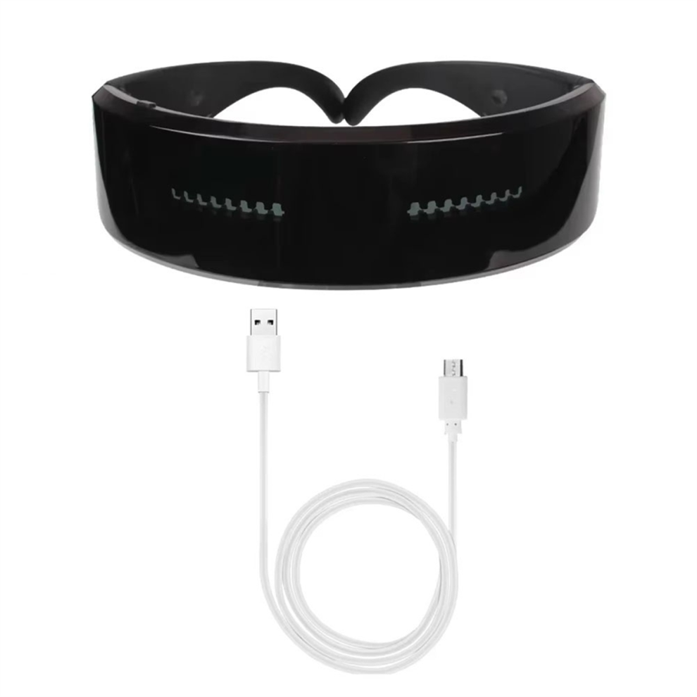 Diy Shining Electronic Futuristic Eyewear Glow The Bluetooth Led Luminous Glasses Prop For Party Bar Dark Exogio