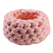 Yarn Cat and Dog Beds Used in All Seasons Removable Washable DIY Hand-Woven Cotton-Filled Thick Pet Bed B