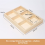 Desktop Wooden Storage Rectangular 3 Grid Box Office and Kindergarten Stationery Multi-Grid Square Grids 3