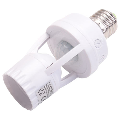 2PCS AC110-220V 360Degree Pir Induction Motion Sensor IR Infrared Human E27 Plug Socket Switch Base Led Bulb Lamp Holder 2