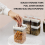 Sealed Plastic Jar with Lid Transparent Square Storage Quick Pull Design Kitchen Food S 2