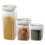 Sealed Plastic Jar with Lid Transparent Square Storage Quick Pull Design Kitchen Food S 5