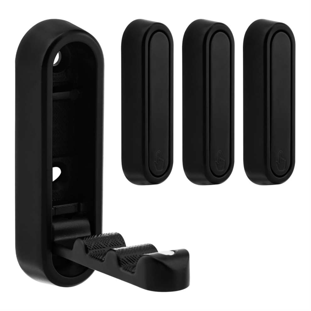 4PCS Gold Foldable Wall Hooks, Metal Hooks Wount for Bathroom, Kitchen, Bedroom Black-image-OPC-PJSF7NX-NEW