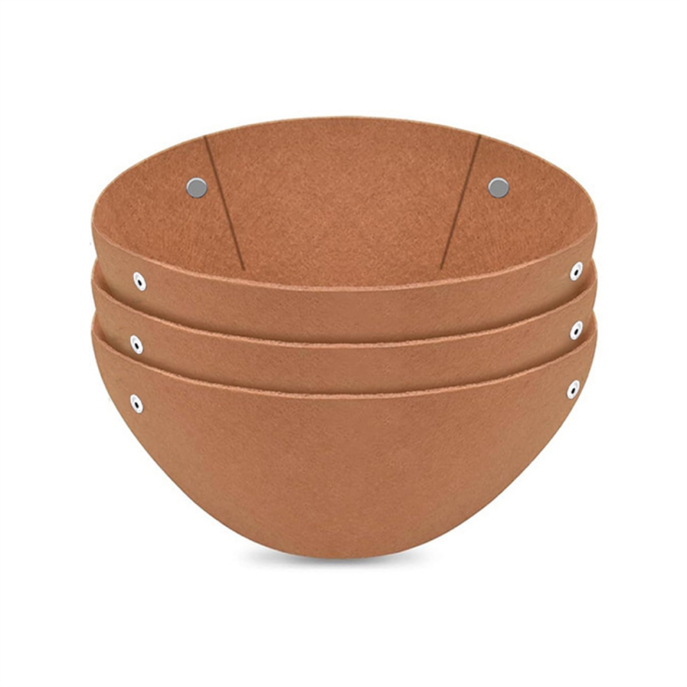 3Pcs Felt Hanging Basket Liners Round Planter Liner For Plants Flowers Nice Alternative A Exogio