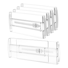 Schubladenteiler-Organizer für Kleiderschrankkleidung, verstellbar, 10,4 cm hoch, erweiterbar, für Kommoden, Make-up, 4 Stück