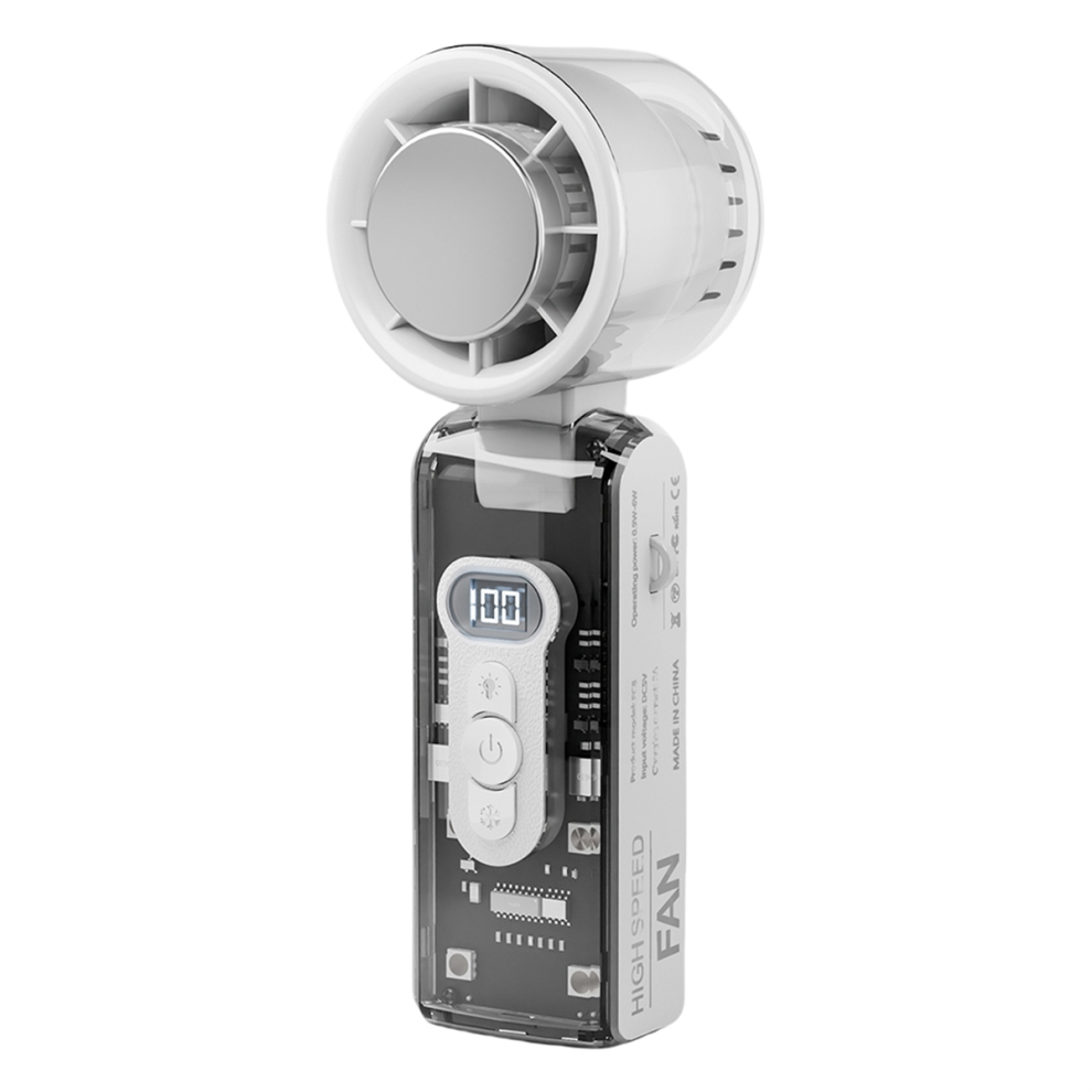Portable Fan Semiconductor Refrigeration High-Speed Rechargeable Handheld Outdoor Turbo Air Conditioner White 4851366188477