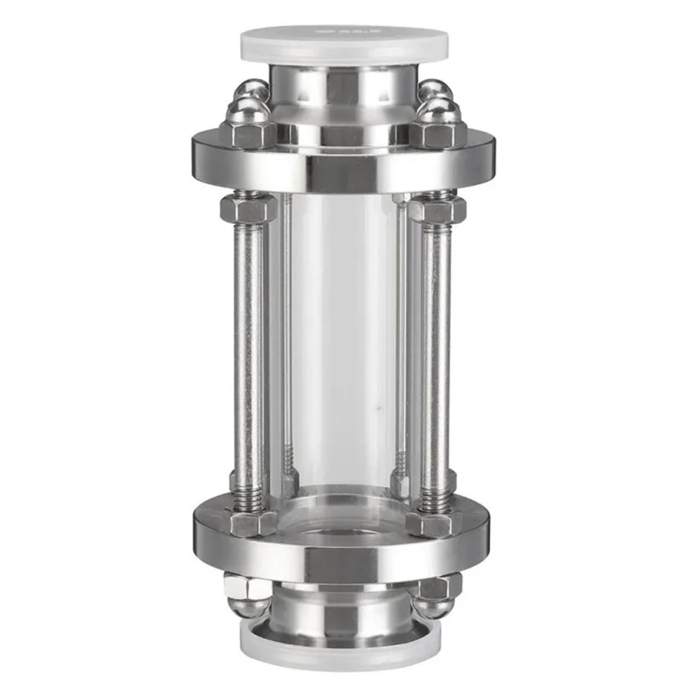 1.5Inch Tri Clamp Flow Sight Glass Diopter Fit 38Mm Pipe Od 304 Stainless Steel Straight 4851366188309