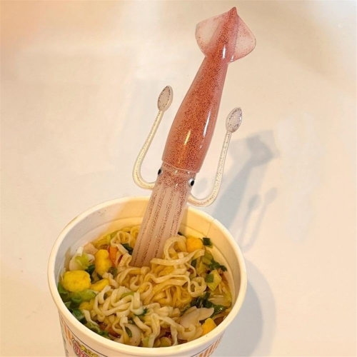 2PCS Noodle Fork,Octopus Shape Fork,Plastic SquidFork,Fun Kitchen Gadgets,Heat-Resistant Silicone Utensil 2