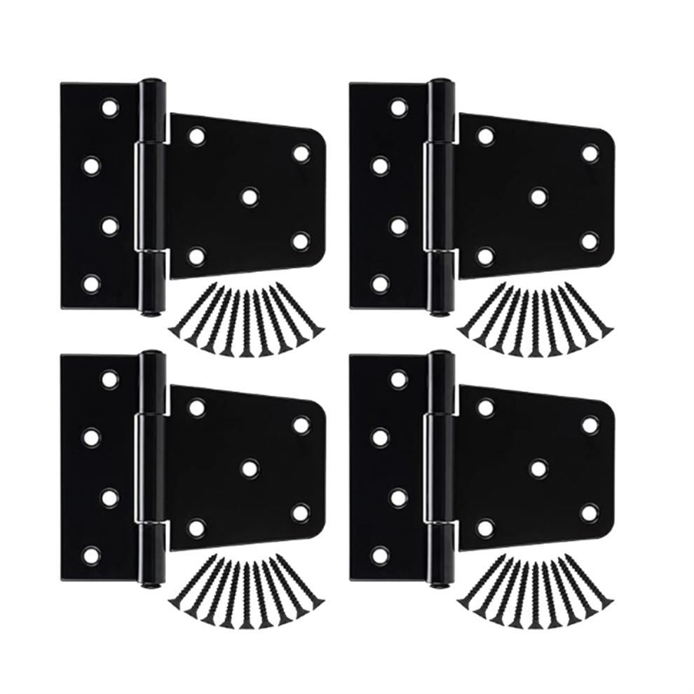 Heavy Duty Gate Hinges 4 Pack, Iron 3.5 Inch Door For Wood Shed Barn Fence Swing 4851366187807