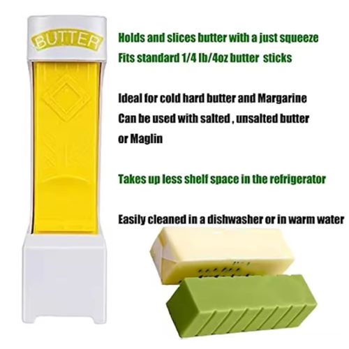 Portable Butter Cutter Cheese Slicer Squeeze Dispenser Automatic Tool Handheld 2
