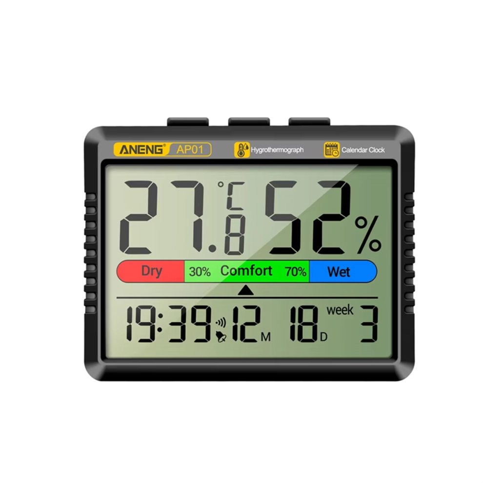 Exogio Ap01 Thermohygrometer Electronic Clock Multiscene Measurement High Definition Screen Digital Air Thermometer Hygrometer