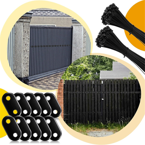 100PCS Cord Locks 2 Hole Plastic Black Clamp for Ropes End Spring Toggle Stopper Slider, 1