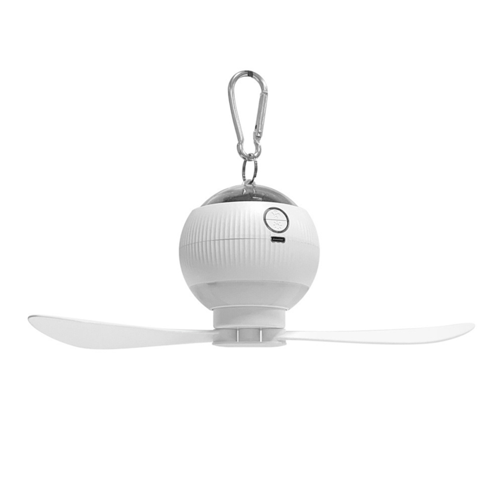 Ceiling Fans With Lights & Starry Projection, Led Hanging Camping Fan Remote Timer, 3600Mah Rechargeable Battery White/Light 4851366184226