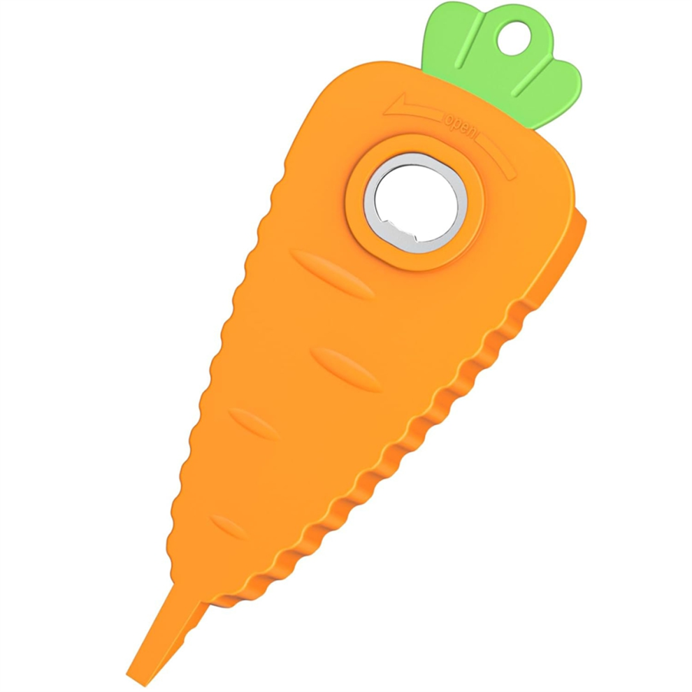 Exogio Jar Openers Bottle Opener,Get Lids-Off Easily, Carrot Shaped With Magnets For Decorate Fridge Kitchen Gadgets