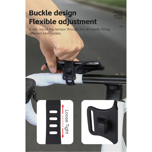 4-6.7 Inch Bicycle Mobile Phone Holder Bracket Silicone Support Pull Type for All Stand Black 1