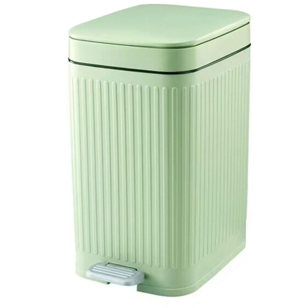 Small Trash Can With Lid Foot Pedal And Push-On Bathroom Ultra-Thin 4851366184202