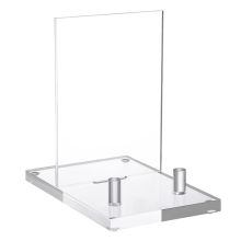 Chevalet acrylique avec piquets, support pour photos, téléphone ou œuvres d'art, transparent