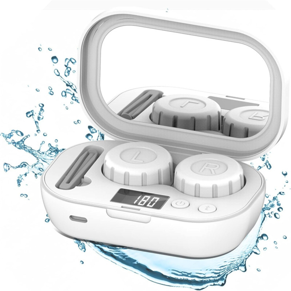 Exogio Portable Ultrasonic Contact Lens Cleaner Machine Fit Disposal Soft Lens, Colored Rgp And Ok