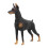 Black Doberman Model Toys Cute Simulation Animal 3