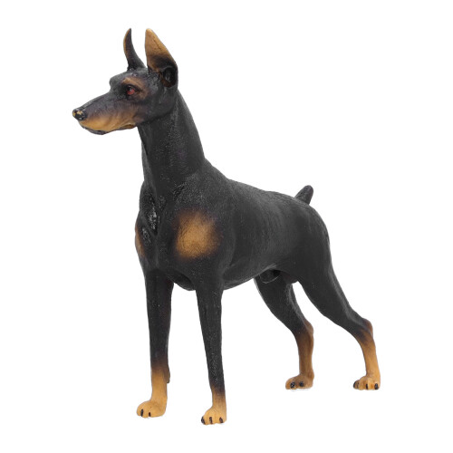 Black Doberman Model Toys Cute Simulation Animal 2